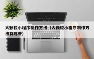 图木舒克大颗粒小程序制作方法（大颗粒小程序制作方法有哪些）